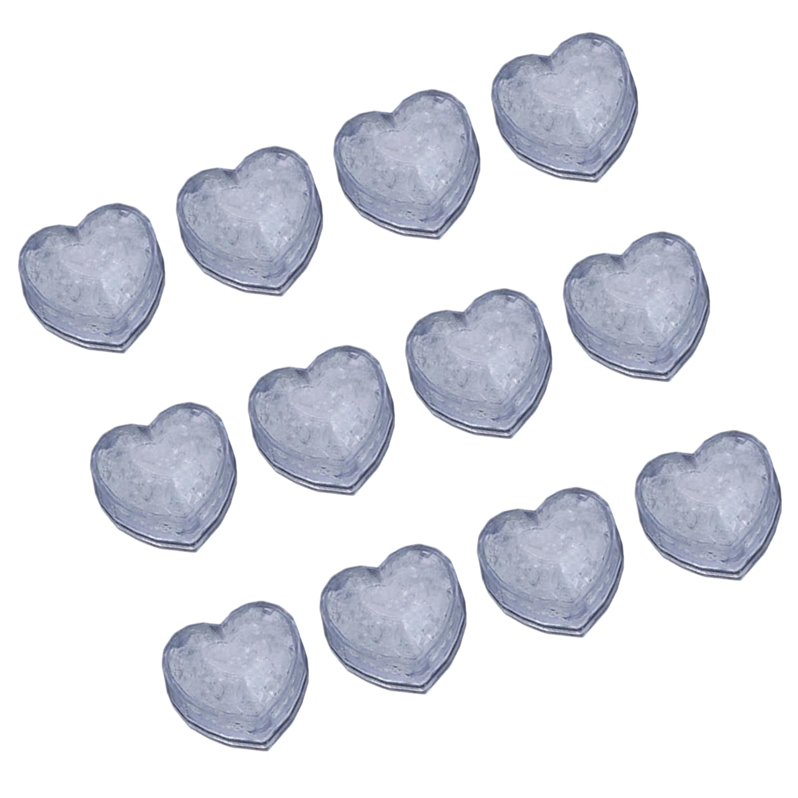 APGLSXY 12pcs Water Activated LED Flashing Heart Shape Ice Cubes Atmospheres Light Party Drink Decorations for Beverage Use Party Drink Decorations