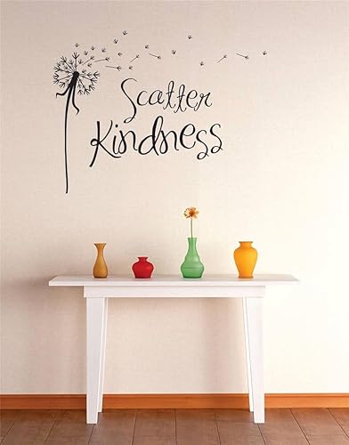 Design with Vinyl 2 C 2300 Decor Item Scatter Kindness Image Quote - Adhesivo decorativo para pared, 16 x 24 pulgadas, color negro