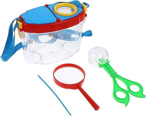 Kit de herramientas de aventura para niños al aire libre, kit de captura de insectos de acrílico, caja de observación, visor de insectos, lupa,