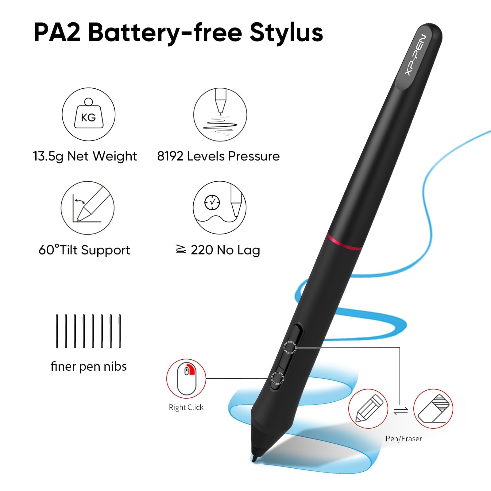 Tablet de desenho XPPen Artist 13.3 Pro com tela, totalmente