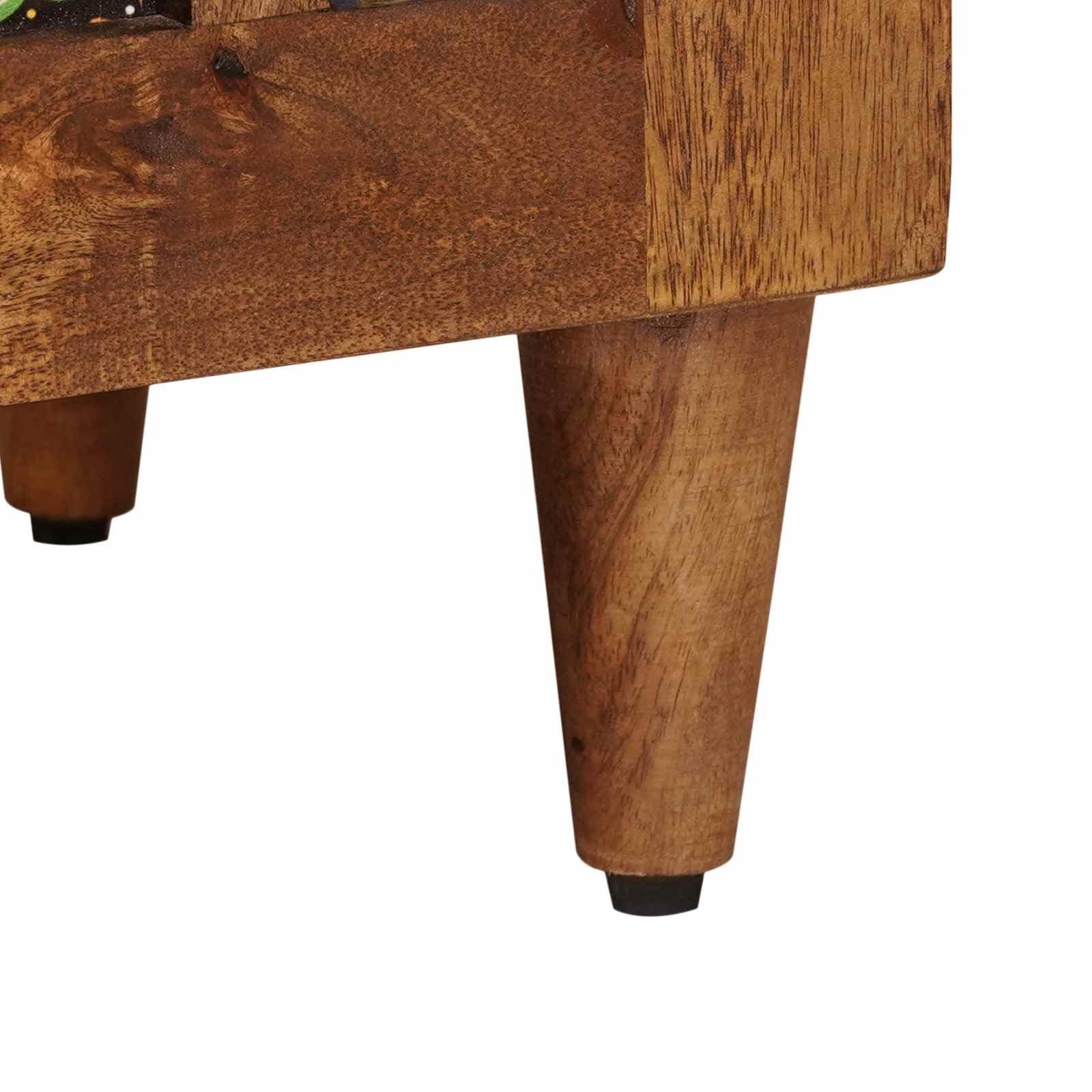 vidaXL Haut Armoire Noyer 40 x 33 x 110 cm Bois de Mangue Massif, Buffet Moderne élégant, Rangement Pratique pour Une Salle à Manger stylée, Un Espace Bien organisé