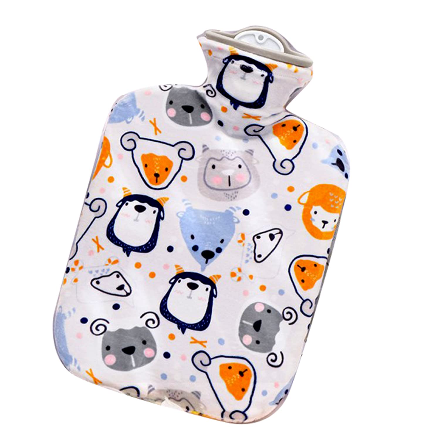 borfieon Furry Hot Water Bottle2L Capacity,Hot Water Bag for Pain Relief,hot Water Bottle for Feet Luxury Perfect for Child & Self Hot Water Bottle for Back Pain,style3