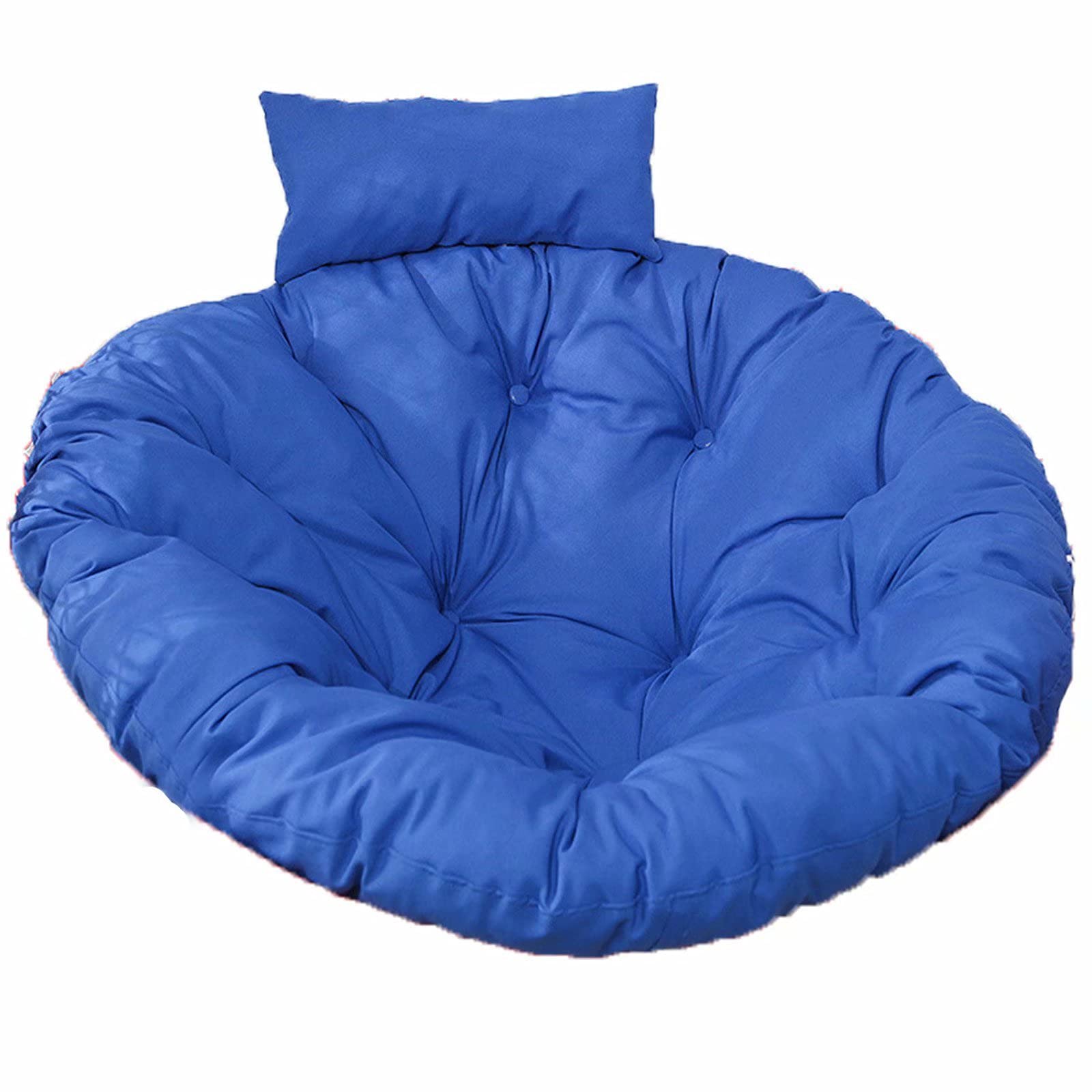 ERTsrhFD Hanging Outdoor Chair Cushion, Thick Round Swing, Garden Durable Pads(Navy Blue)