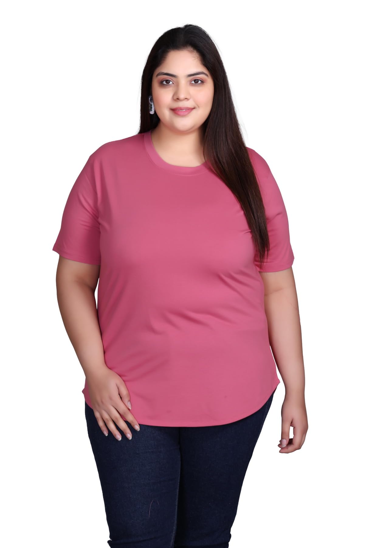 in love Women's Solid Cotton Apple Cut T-Shirt – Stylish Casual Wear-picture-15
