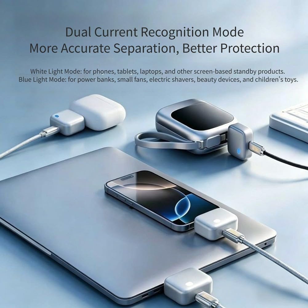 Adaptador de carga USB inteligente con desconexión automática de energía al 100% de carga para ayudar a mantener el rendimiento de la batería con el tiempo (3 piezas)