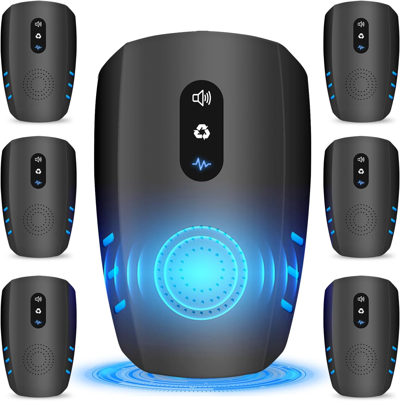 2025 Upgraded Ultrasonic Pest Repellent Indoor Insect Repeller, Pest Control, Repellent Roach, Mouse, Mosquito, Mice, Spider, Bugs, Ant, Rodent Repellent Ultrasonic Plug in, 3 Mode Switching, 6 Packs