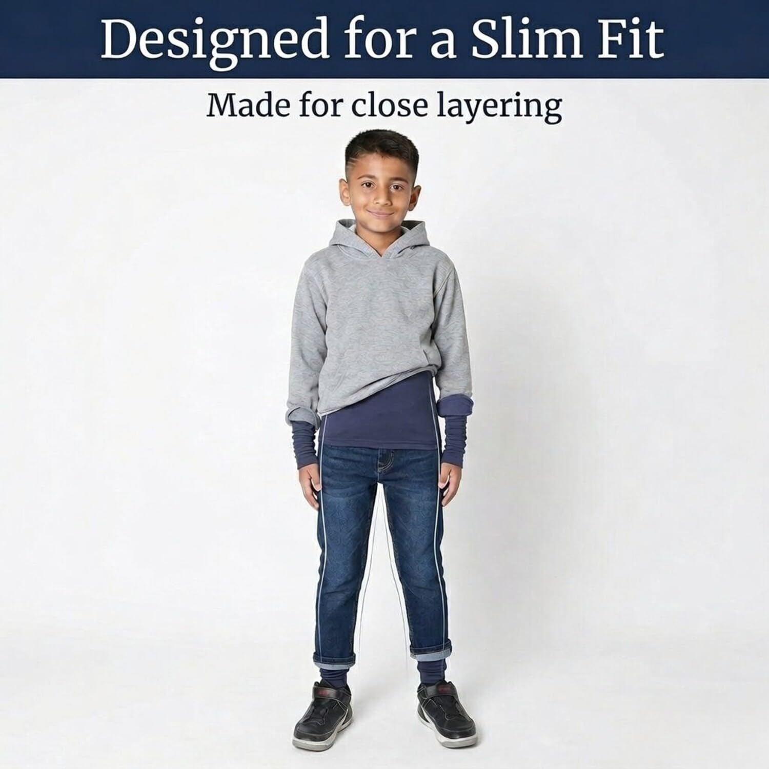 Conjunto de ropa interior térmica para niños; pantalones largos para niños; juego de capa base para clima frío; microfibra que absorbe la humedad