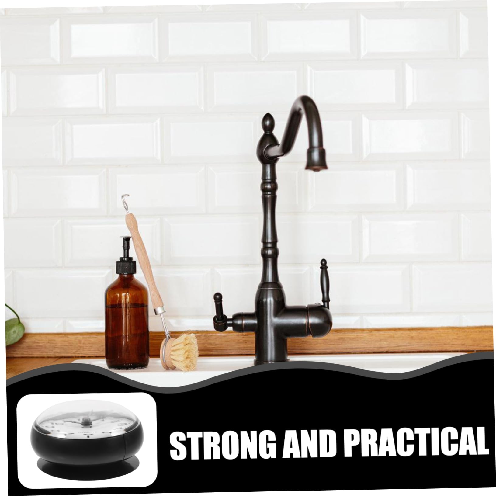 ULDIGI Bathroom Clock Wall Clock for Bedroom Wall Suction Cup for Bedroom for Living Room Decor