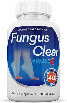 Justified Laboratories Fungus Clear Max - 60 Capsules - Probiotic Formula with 40 Billion CFU - 30 Servings