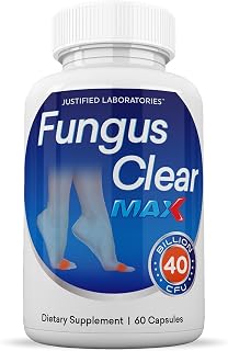 Justified Laboratories Fungus Clear Max - 60 Capsules - Probiotic Formula with 40 Billion CFU - 30 Servings