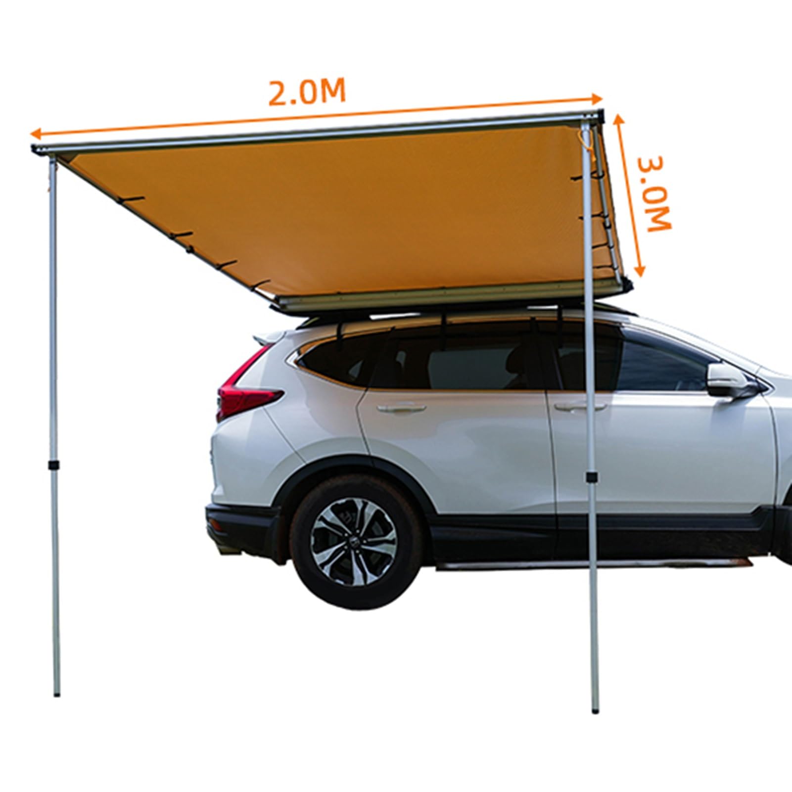 Wodoodporna markiza boczna pojazdu na kemping, namiot samochodowy, kampera, zdejmowana, wysuwana markiza do samochodu 4 x 4, samochodu, SUV-a, ciężarówki, łatwa konfiguracja na wycieczki na świeżym