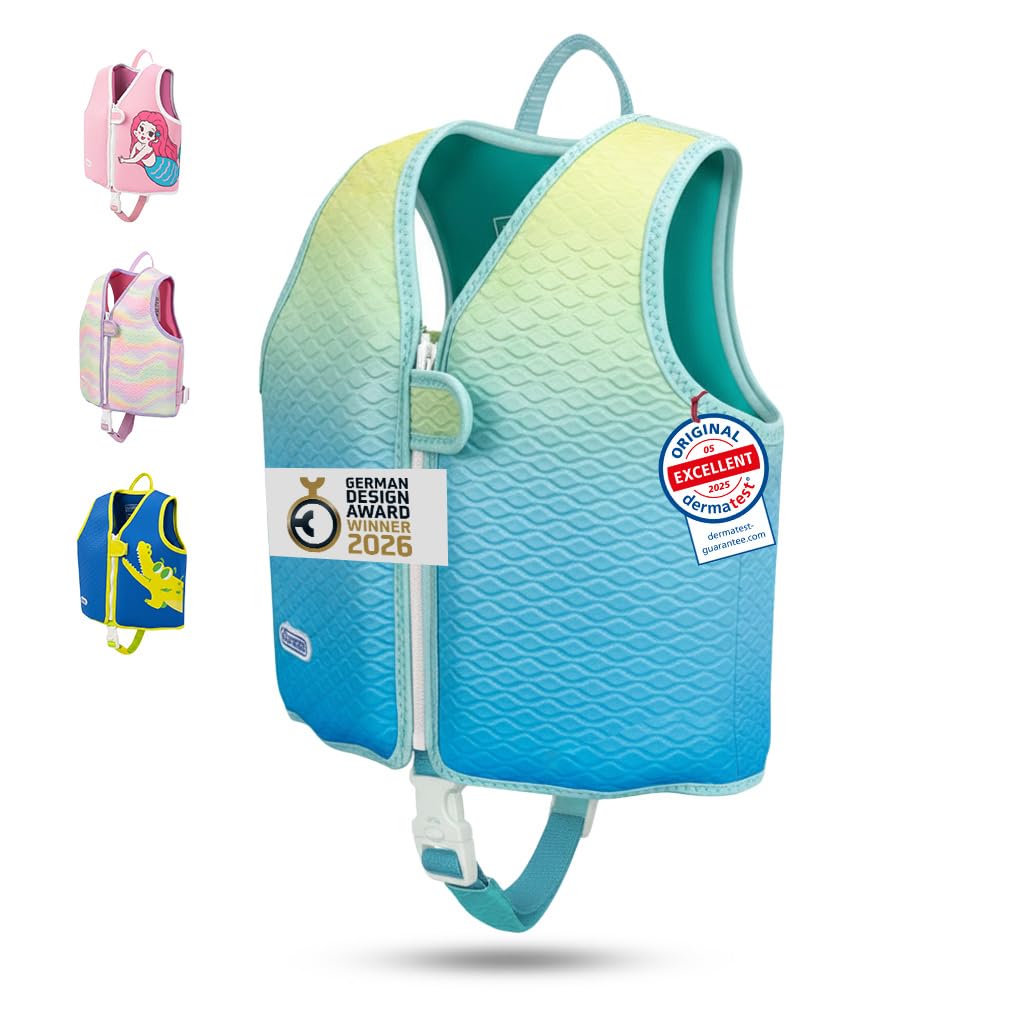 KIDVERSE Schwimmweste für Kinder - Komfort Schwimmhilfe für Kinder - Sicheres Schwimmen Lernen für Jungen und Mädchen - Schwimmweste Kinder - Größe S 15 bis 19kg & Größe M 19 bis 30kg