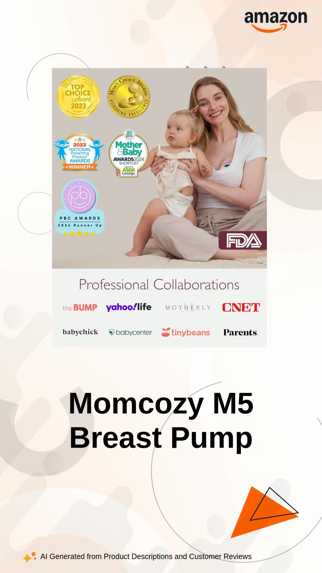 Moomo ムーモ Buy Momcozy Hands-Free Breast Pump M5, Wearable, Portable Pump