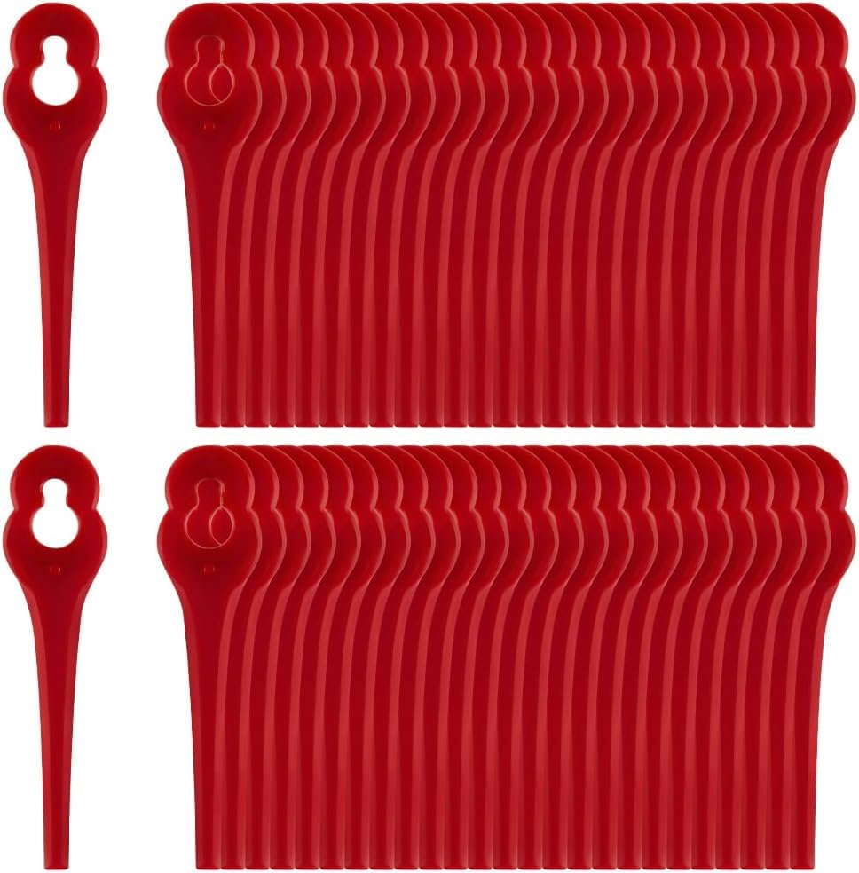 100 Stück PA6 Kunststoffmesser Kompatibel mit Güde Rasentrimmer RT 250/18 RTS, 250/18RT,Ersatzmesser Kompatibel mit Güde 58598 RT 18-201-05,58599 RT 18-0