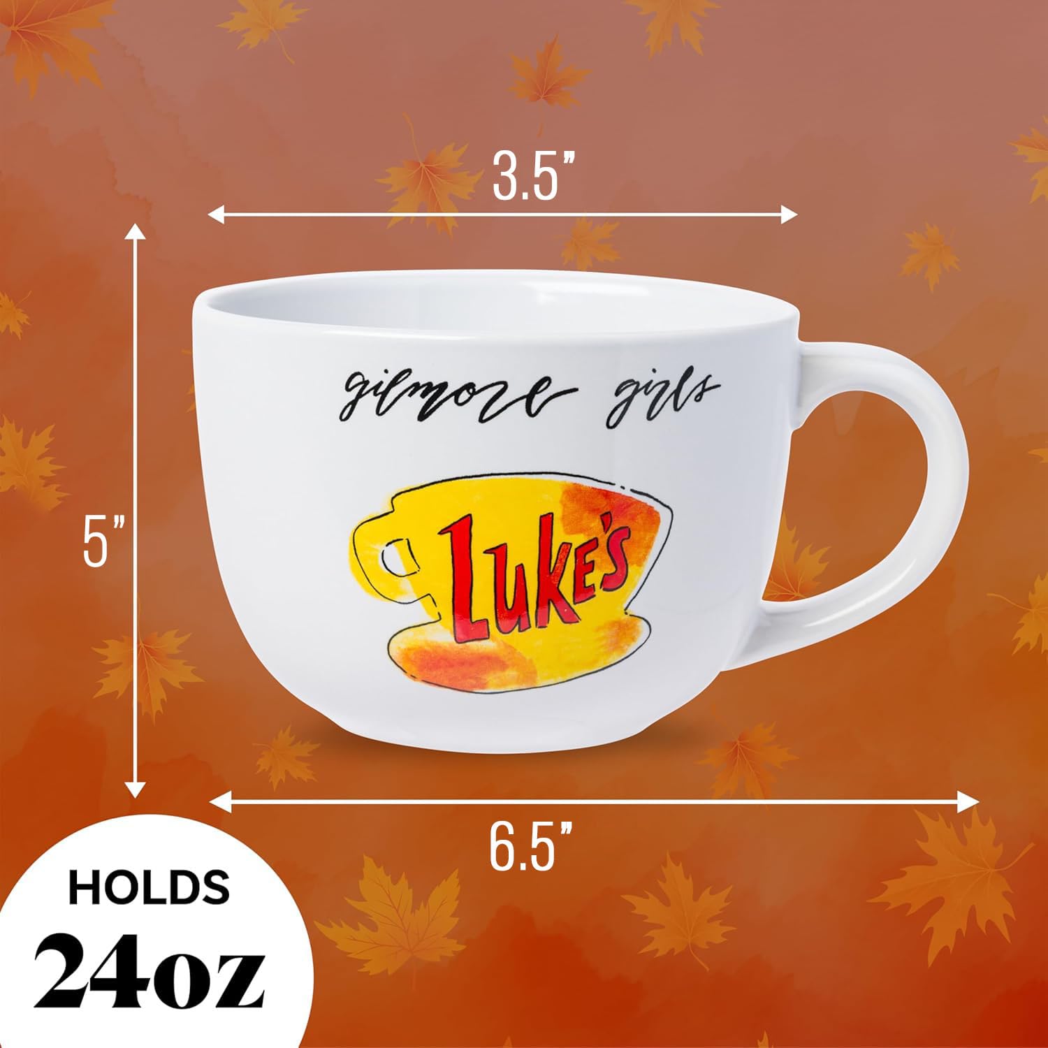 Silver Buffalo Gilmore Girls Lukes Logo - Tazza da zuppa in ceramica, 680 ml
