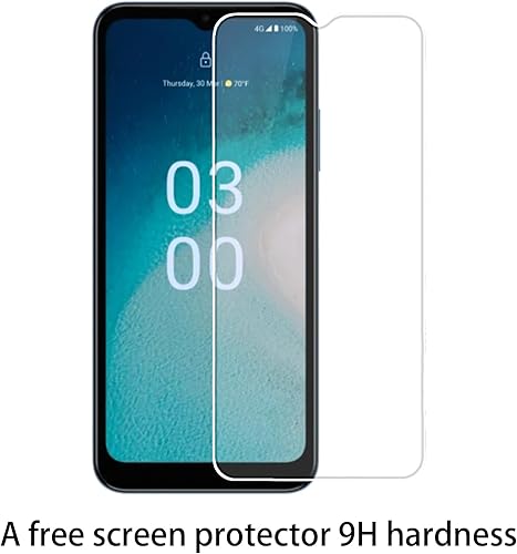 Miniatura 2 de Nokia C110 - Funda compatible con Nokia C110 N156DL con protector de pantalla de vidrio templado, protección gruesa de policarbonato y poliuretano