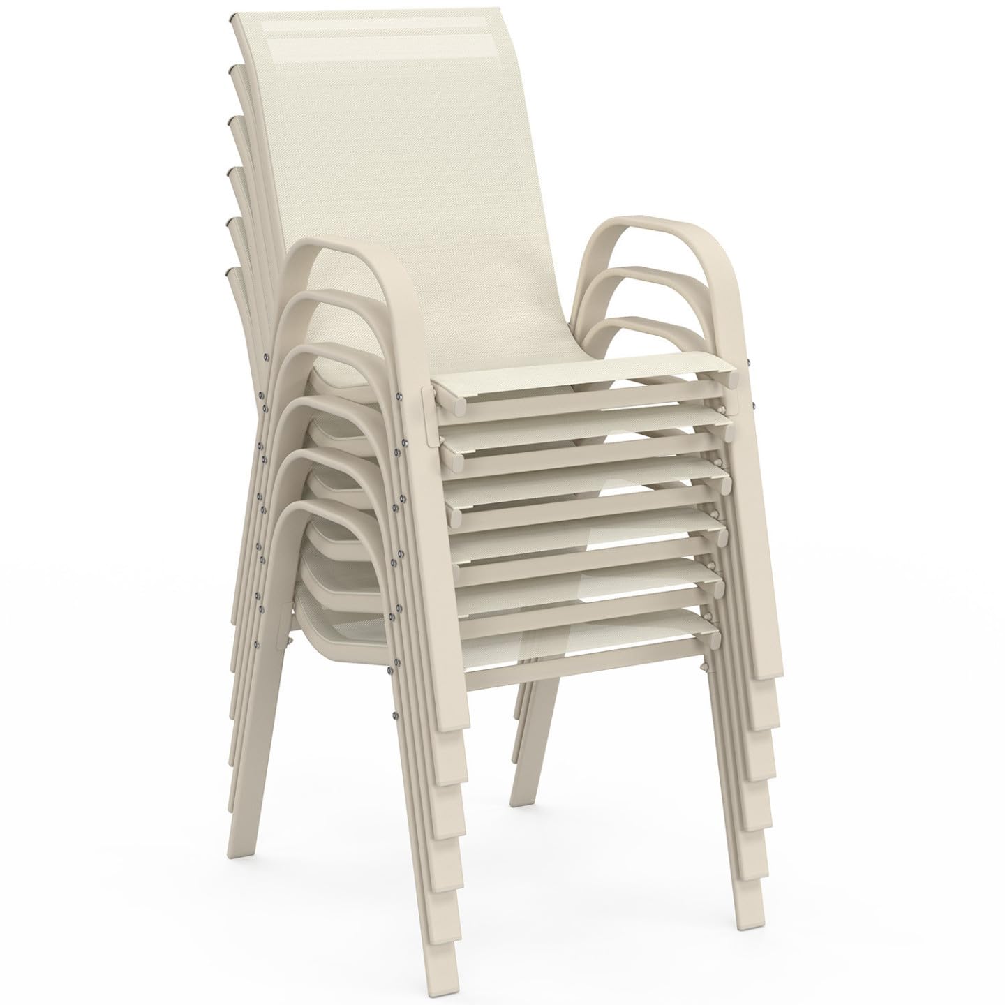 IDMarket – Salón de jardín Madrid Mesa 190 cm y 8 sillas apilables