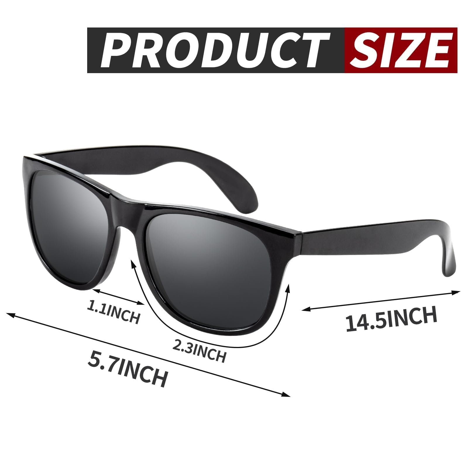 Black Sunglasses Bulk Pack Kids Adults UV400 Retro Party Beach Accessories Amazon.com: 72 Pack Bulk Sunglasses Party Favors,18 Colors  main image 2