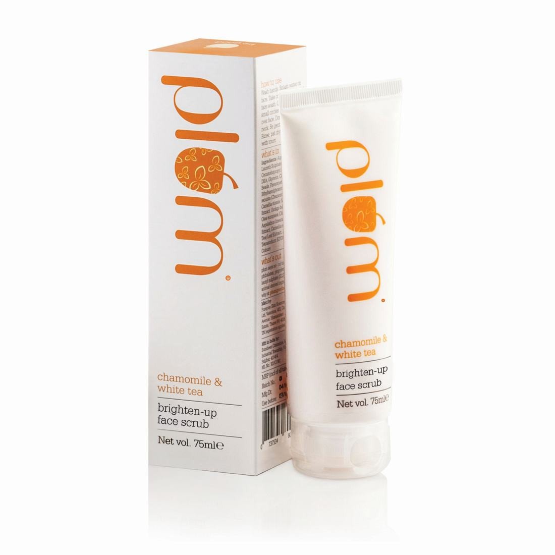 PlumChamomile and White Tea Brighten Up Face Scrub, 75ml