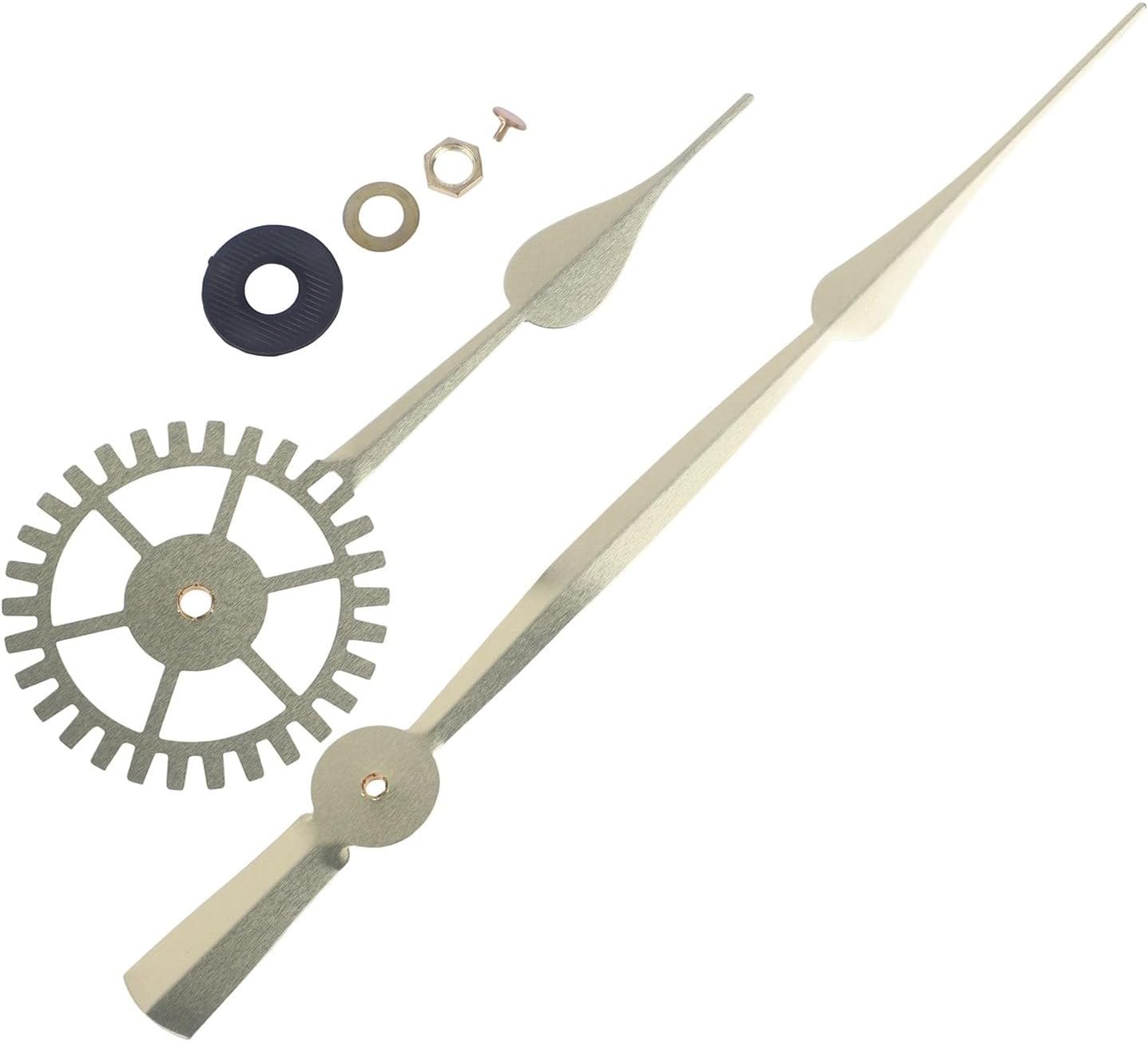 High Torque Silent Quartz Clock Movement Mechanism Replacement for 50–60 cm Wall Clocks — DIY Repair Kit with 18 mm Shaft, 200/230 mm Hour Hand, 135/181(Gold 1)