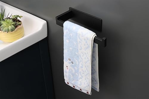 Miniatura 2 de Vanloory Toallero de mano, fuerte anillo de toalla de mano autoadhesivo, barra de toalla de mano gruesa de acero inoxidable SUS304, sin perforación,