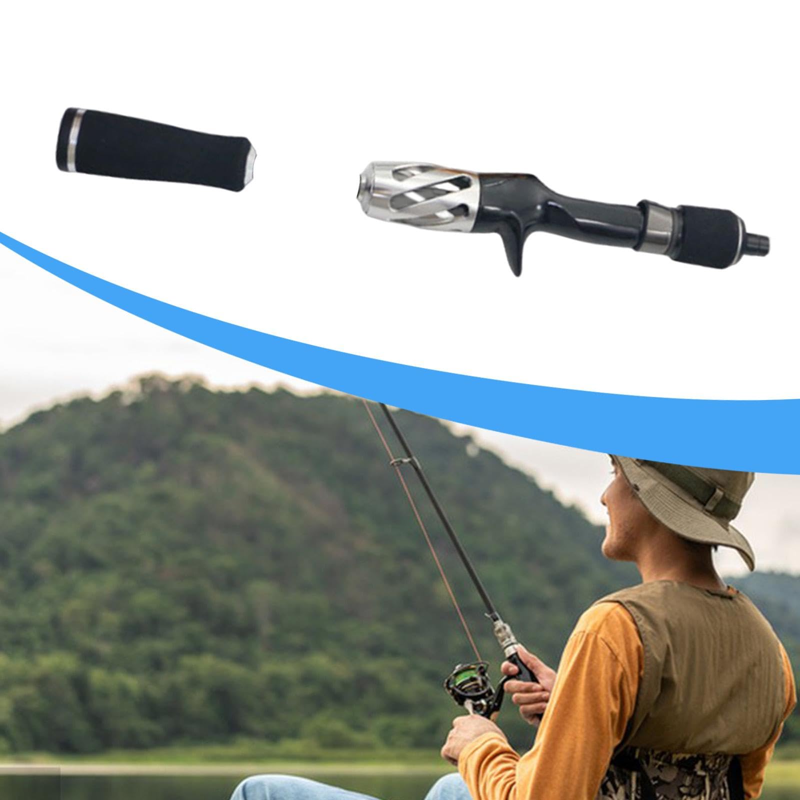 Manico di Ricambio per Canna da Pesca a Jigging Componenti Comodi Accessori Ergonomici Antiscivolo di Porta Mulinello Montaggio Fai da Te