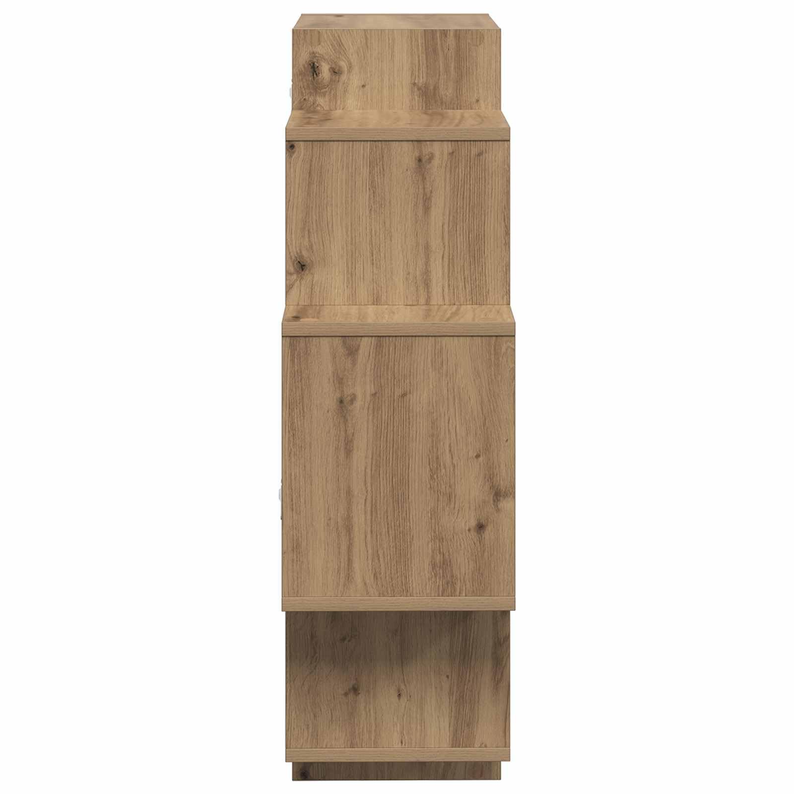 Estantería de pared de roble Artisan, 90 x 25 x 90 cm, con 9 compartimentos, estantería flotante para montaje en pared, sistema moderno de pared para salón, oficina y cocina