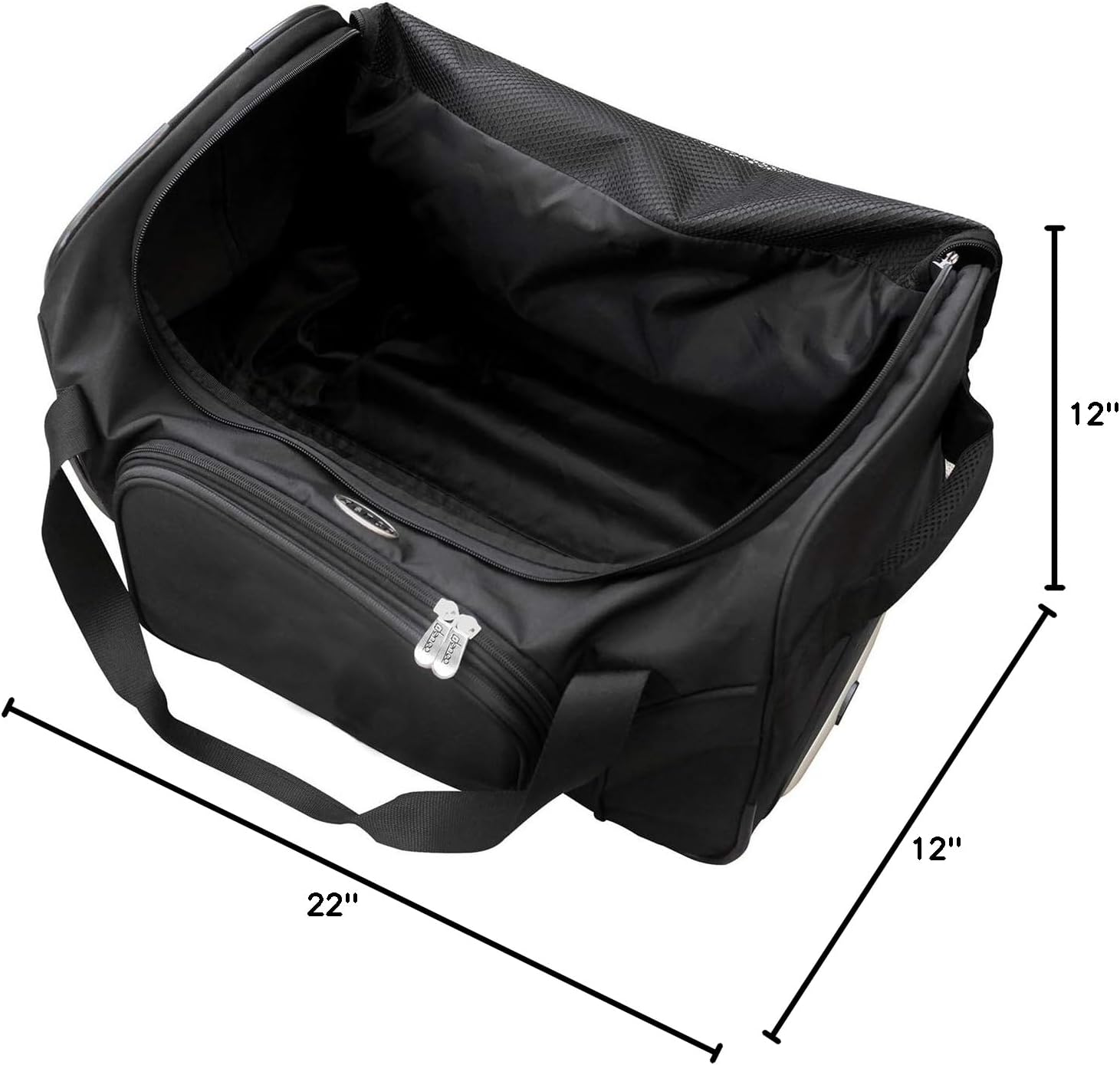 Mojo Licensing NCAA Northeastern Huskies Wheeled Duffel Bag, 22-inches, CLNEL401