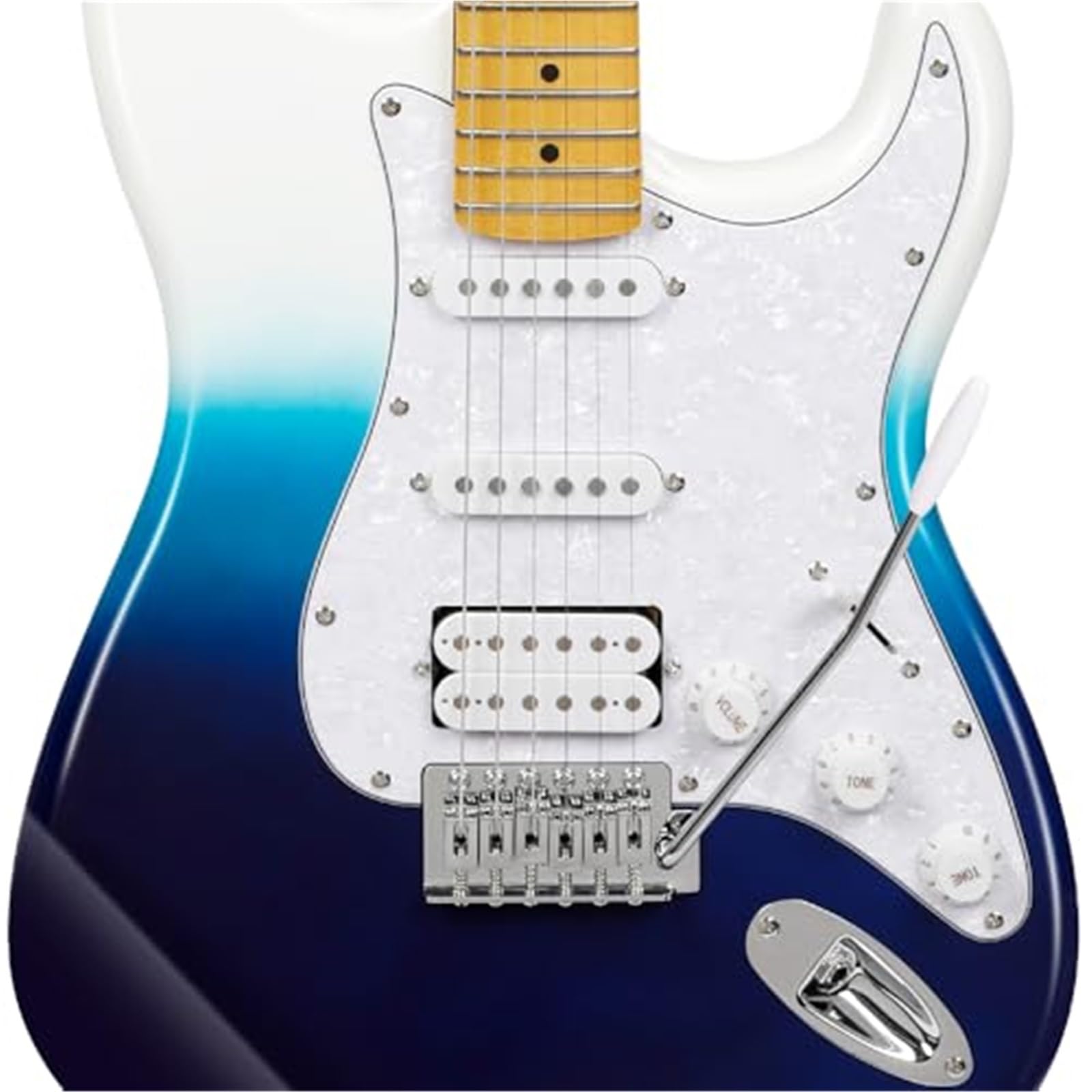 Gitara Elektryczna Zestaw Gitary Elektrycznej Gradient Blue Z Litej Topoli