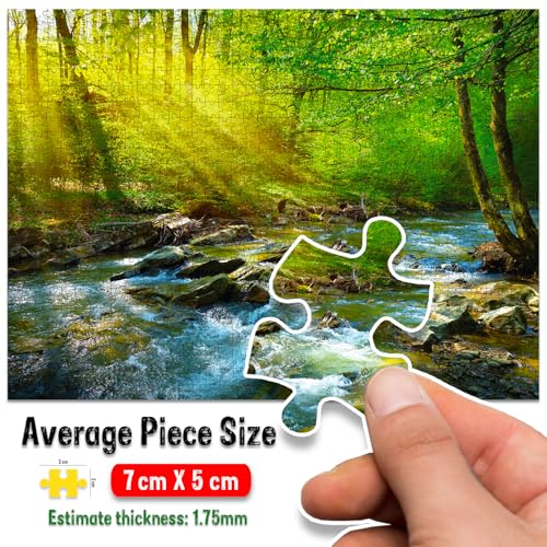 Image of Castle Jigsaw Puzzles for Kids and Childrens - Realistic Illustration Challenging Brain Booster Gifts, Fun and Creative Fun Game - Ages 5+ (500 Pcs) (Eiffel Tower + Landscape)