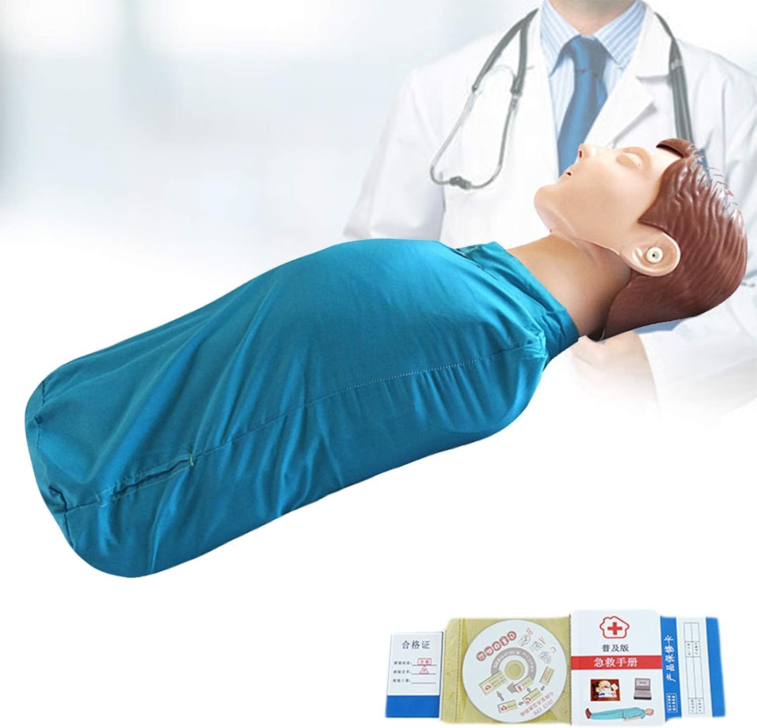 Maniquí de entrenamiento de RCP, simulador anatómico de tamaño real para práctica realista de primeros auxilios, ideal para cursos de entrenamiento y entornos sanitarios