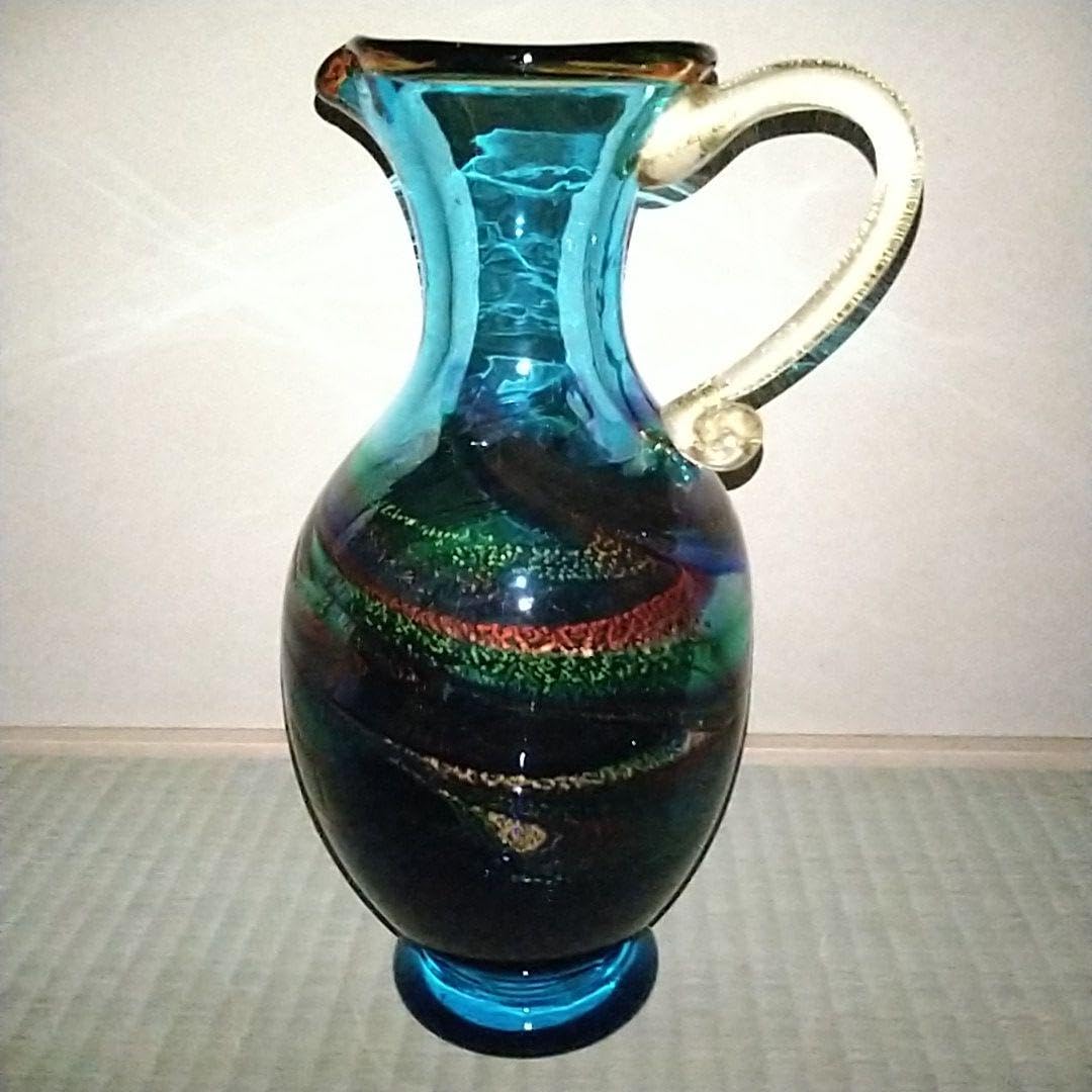 Amazon.co.jp: 北洋硝子 津軽びいろど フラワーベース 花瓶 ブルー