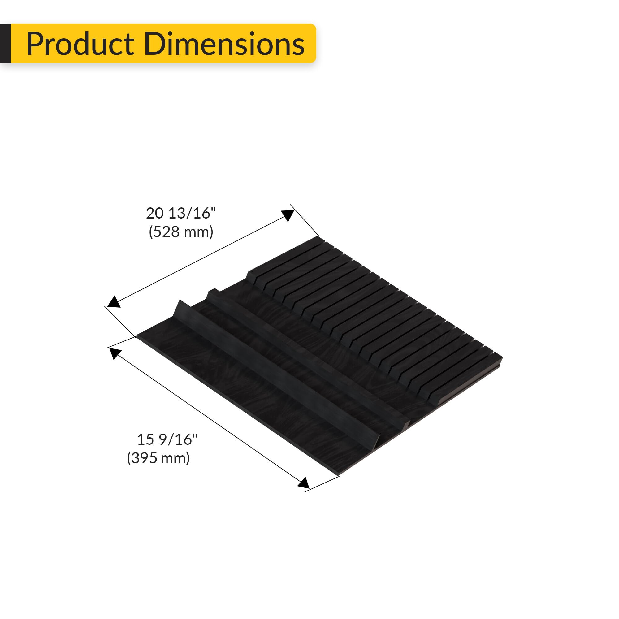 Brixwell QIHE-007 Knife Insert Compatible with:16 Knives Version Black Ash Material