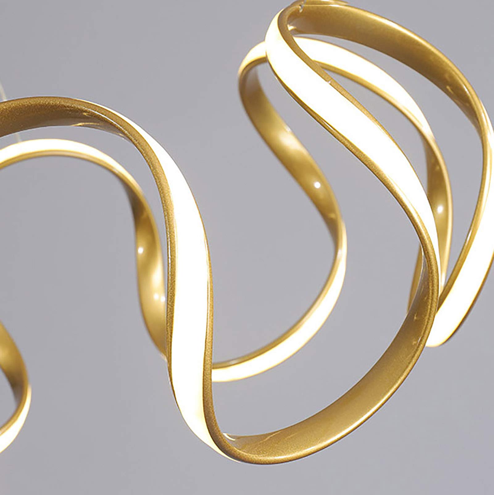 Contemporáneo Geométrico Anillo Candelabro,Moderno Fogón Led Durante La Luz,Oro Luz Blanca Accesorio De Iluminación De Techo Ajustable para Comedor Salón-Un 58x20cm(23x8inch)