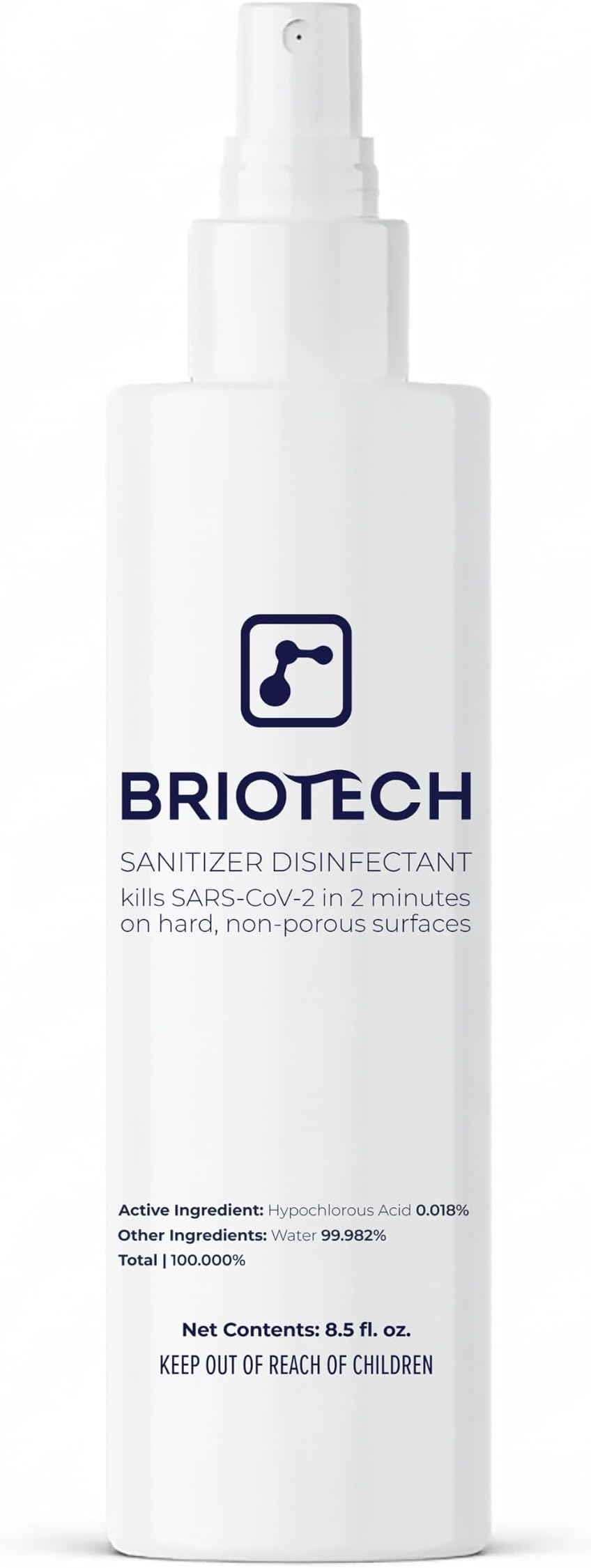 BRIOTECH Sanitizer Disinfectant, Hypochlorous Acid, 8.5 oz