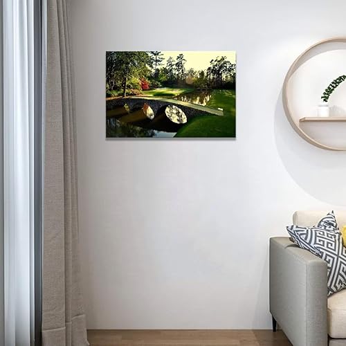 Vista 192 de chenchenArt Arte de pared de campo de golf de Estados Unidos, TPC, Sawgrass Golf Course, impresiones en lienzo, decoración de pared de golf para Rojo