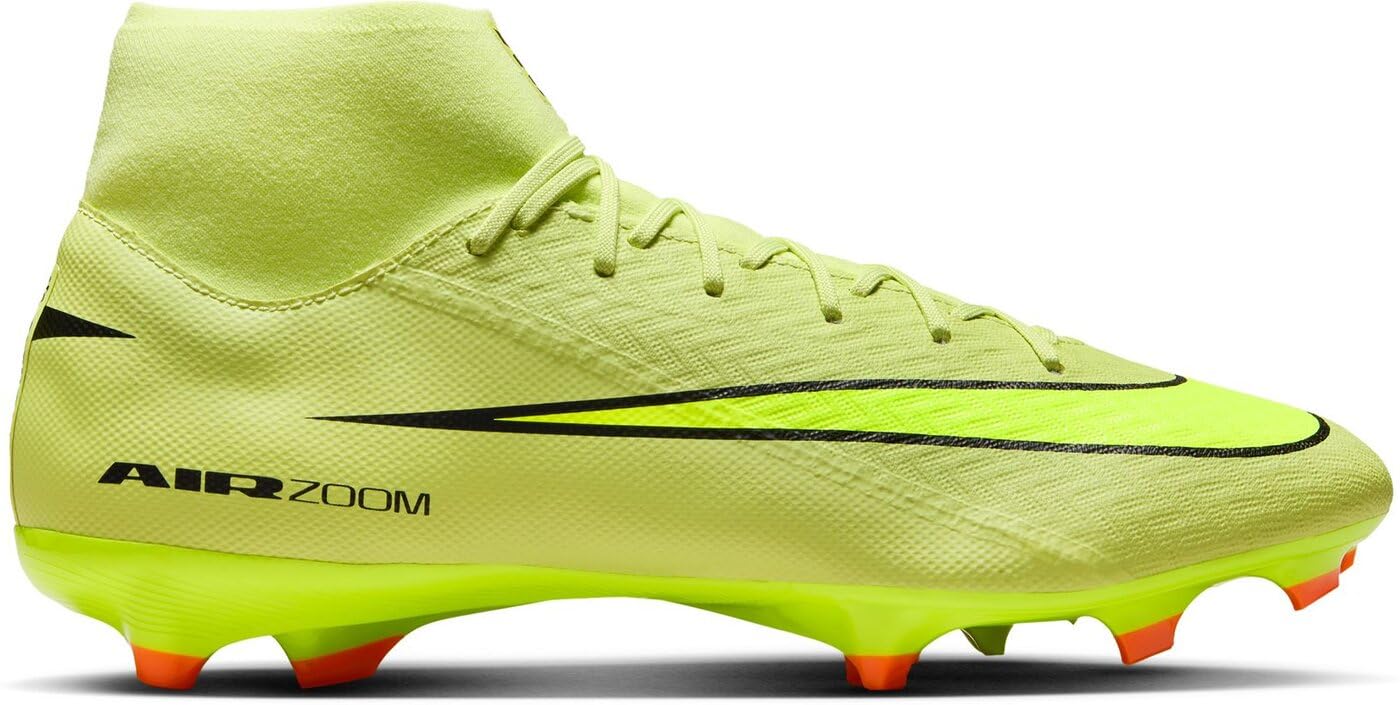 Nike Men's Zm Superfly 10 Acad Fg/Mg Football Shoe, Limelight/Volt/Hyper Crimson, 8