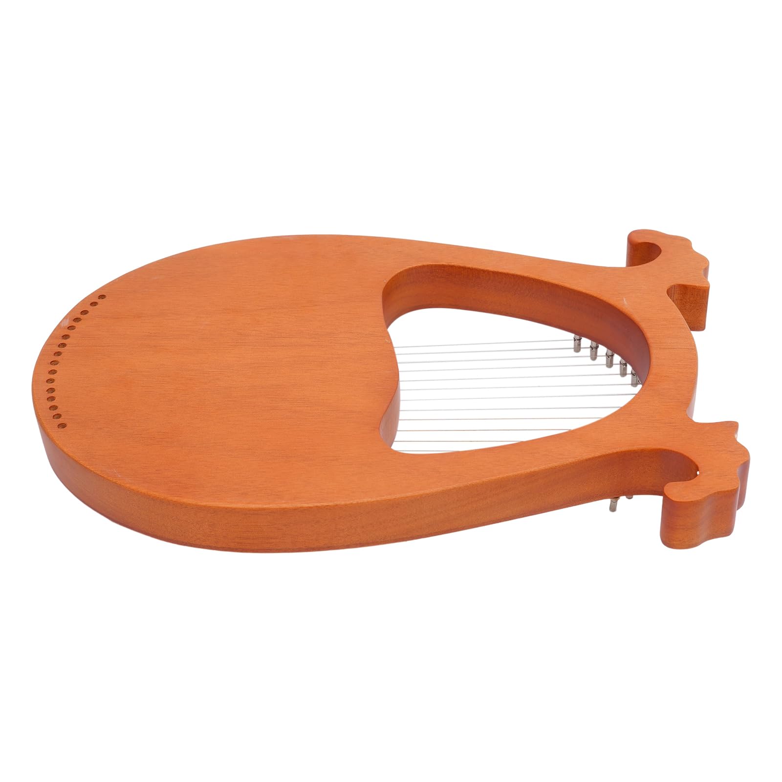 Lyre Harp Harpe 16 Cordes Métal Lyra Harfen Piano à Pouce en Acajou Massif avec Touches d'accordage Paddles pour Enfants et Adultes - Cadeau original Couleur bois d'origine, GKCFGJT-489