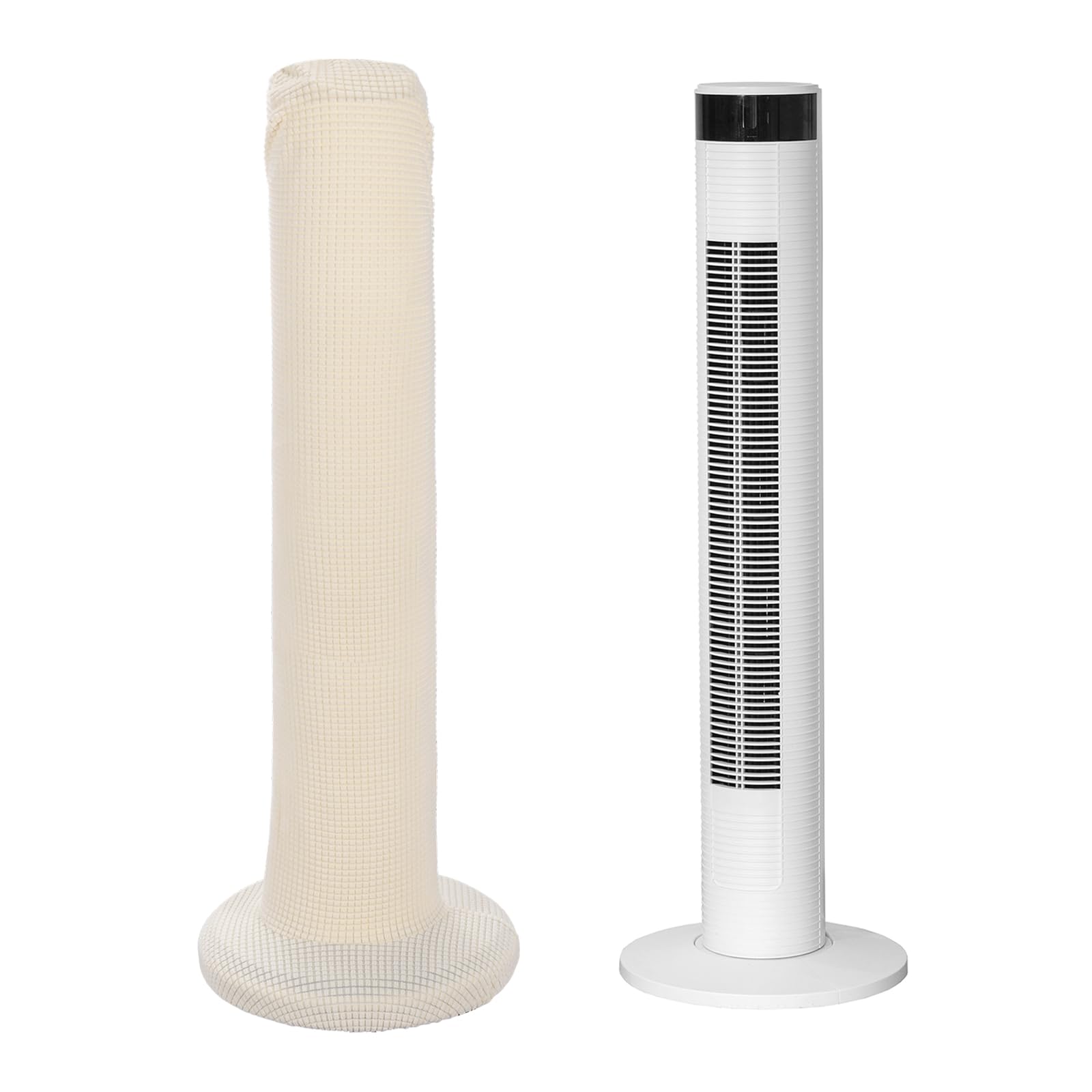 sourcing map Tower Fan Dust Cover (43-49 Inch) - Electric Standing Floor Tower Fan Dustproof Protection Cover for Home/Bedroom/Office, Beige