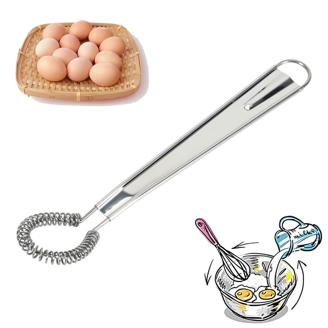 fouet inox acier cuisine - poignée