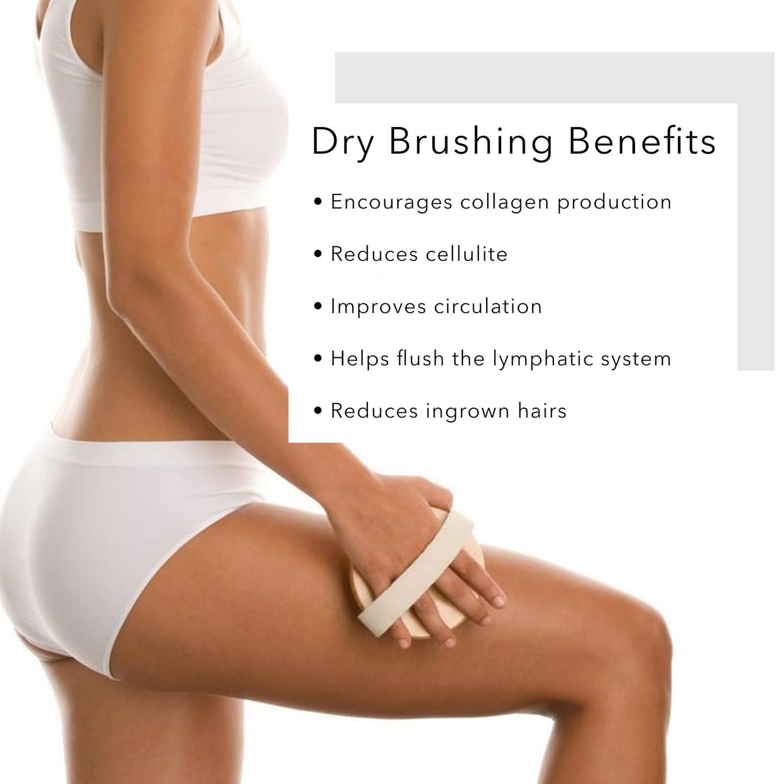 BoAn Juego de 2 cepillos de ducha – Cepillo de masaje de madera natural para piel seca, drenaje linfático y cuidado de la celulitis, cepillo corporal exfoliante y tratamiento de celulitis