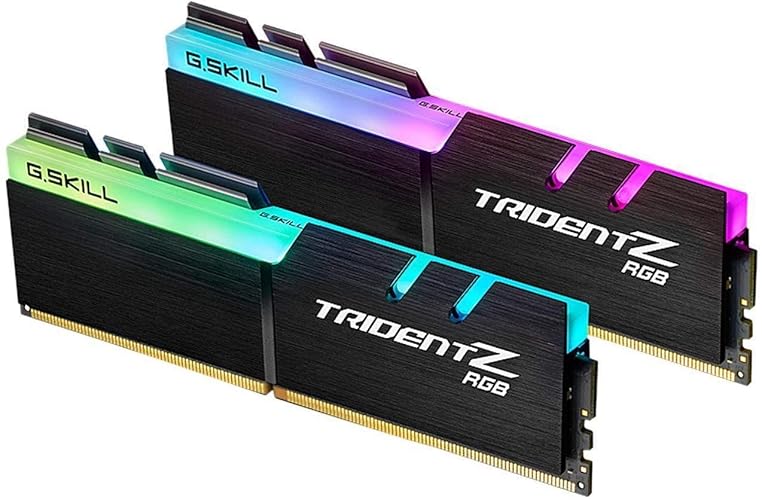 G.SKILL Trident Z RGB Series DDR4 RAM (XMP) 16GB (2x8GB) 3600MT/s CL18-22-22-42 1.35V Intel AMD Desktop Computer Memory U-DIMM (F4-3600C18D-16GTZR) - 16GB (2x8GB) - DDR4 3600 - Black
