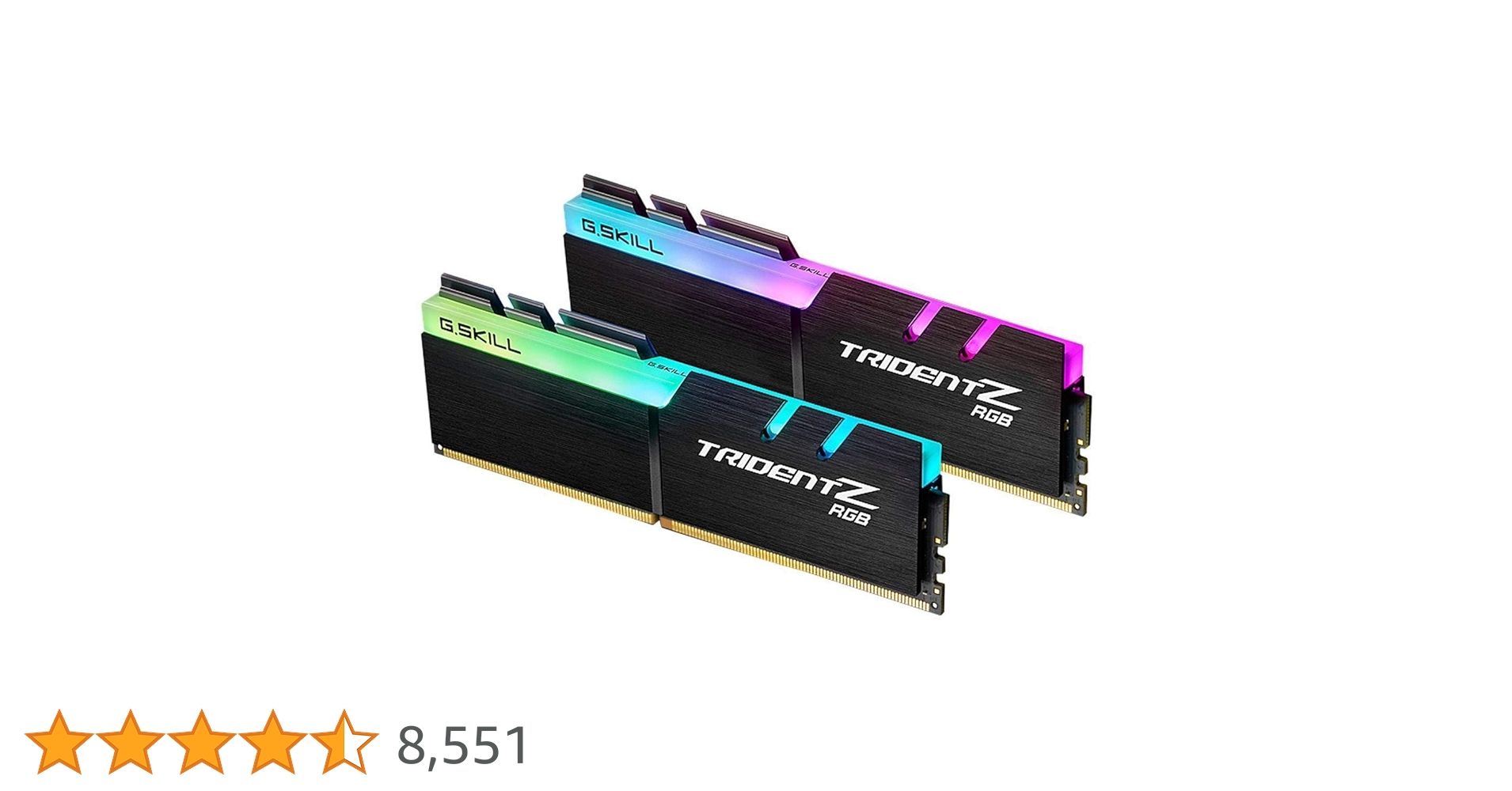メモリー G.SKILL TRIDENT Z DDR4 3200MHz 64GB 64GB G.Skill DDR4 TridentZ RGB 3200Mhz PC4-25600 CL16 1.35V