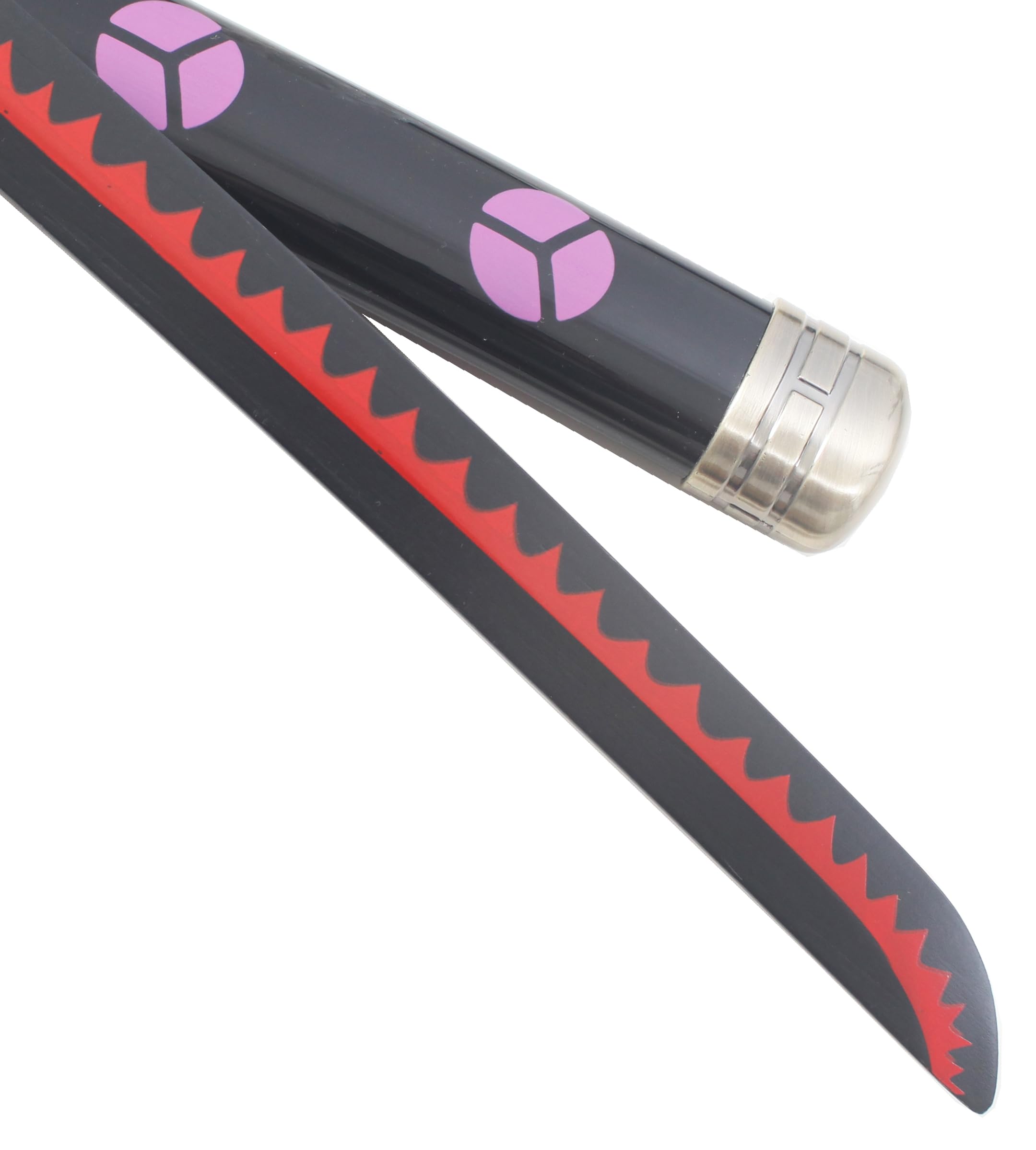 One Piece Katana en Bois Zoro Shusui Replique Epee Sabre Ceinturon Noir