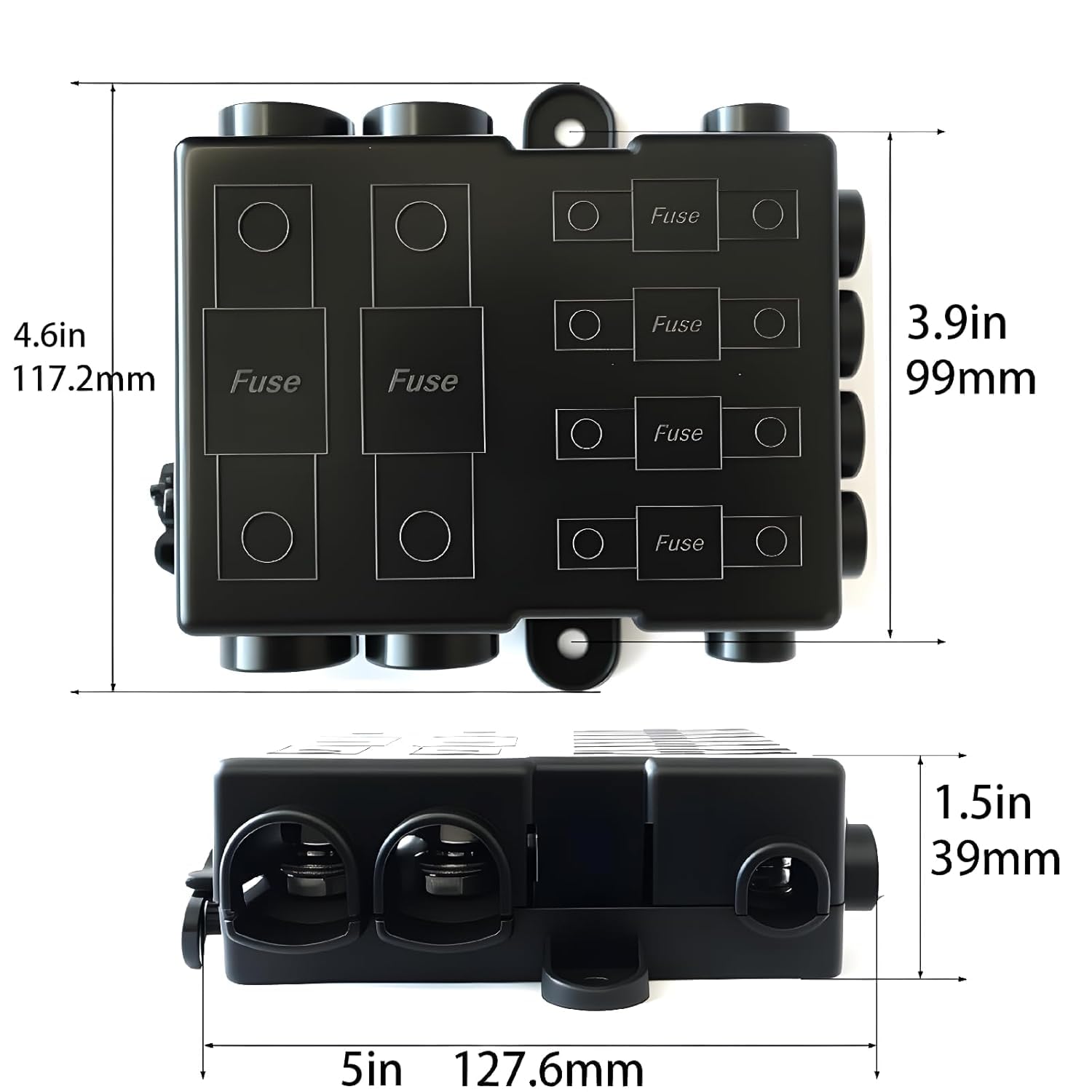 Kfz-Sicherungskasten-Sicherungshalter, Stromverteilerblock für PKW, Nutzfahrzeuge, 12 V/36 V Systeme