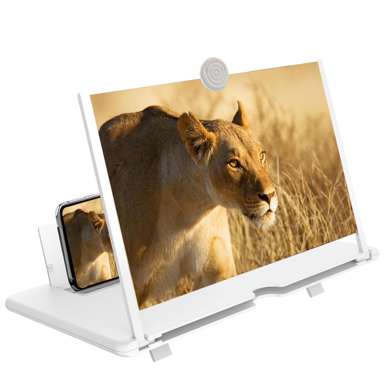 Lupa de pantalla de teléfono contra la fatiga visual con proyector amplificador plegable 3D HD