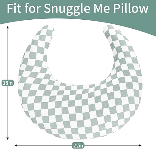 Miniatura 4 de SWESEN Funda de almohada de muselina para lactancia, suave y extraíble para almohadas de lactancia, funda de almohada para bebés niños y niñas,