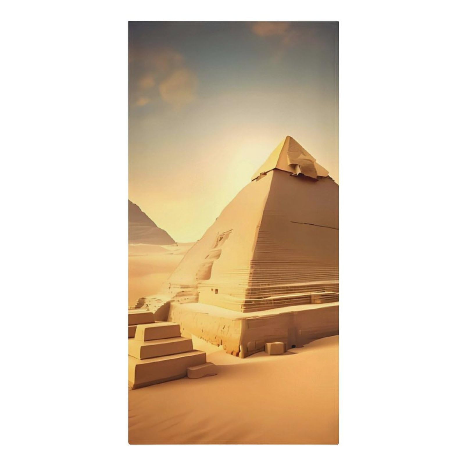 QMNLKH Egyptian Pyramid in Desert Beach Towel for Women, Large Microfiber Pool Towel for Men, Absorbent Swim Towels for Home, Lightweight Bath Towels for Camping, Yoga, 30.3"x61.4"