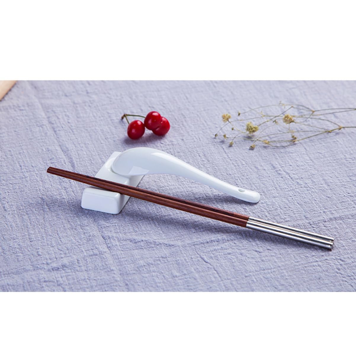 MRKU Repose-Baguettes, Supports à Baguettes, présentoirs de Restaurant, Lot de 3, Support de Rangement en céramique pour cuillères et fourchettes