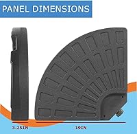 Vista 3 de AmazingForLess - Base de sombrilla de patio de 4 piezas, soporte voladizo resistente para paraguas de fácil llenado, placa base circular